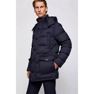 2025 Best Selling Men's Canvas Puffer <b>Jacket</b> with Stand Collar and <b>Heated</b> Breathable Feature Winter Casual <b>Jacket</b> for Wholesale - Product Image 4