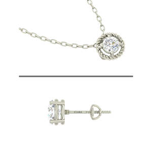 Compre en Línea Conjuntos de Pendientes y Colgantes de Plata de Ley 925 de Primera Calidad para Compromiso - Product Image 2