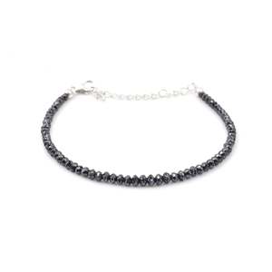 Pulsera de cuentas de diamante negro AAA+ con circonita y perla, dije religioso de tenis de moda para fiestas - Product Image 1