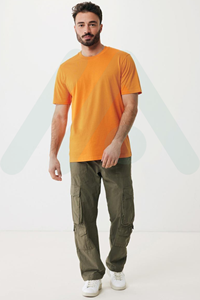 เสื้อยืดคอกลมสำหรับผู้ชายผ้าคอตตอนสีพื้น100% 220กรัมย้อมสี - Product Image 4