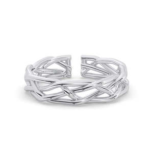 Anillos de Plata de Ley 925 de Primera Calidad para Mujer, Chapados en Rodio con Engaste de Circonita, Regalo Perfecto - Product Image 1