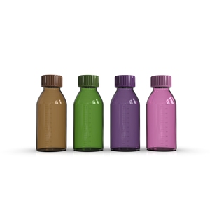 Customized 200ml 250ml 300ml 500ml Amber Round Empty <strong>Lean</strong> Cough Syrup Bottle With Plastic Cap - Product Image 1