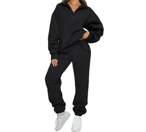 Chándal de media cremallera de alta calidad, precio al por mayor, chándal para mujer, chándal, ropa para correr, conjuntos de 2 piezas de invierno más vendidos - Product Image 3