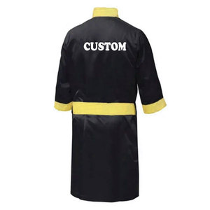 2025 Best Selling Custom Satin <b>Silk</b> Boxing <b>Robes</b> High Quality Without Hood Martial Arts Equipment for <b>Men</b> and Women - Product Image 2