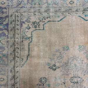 Alfombra Turca Vintage de 6.1x8.6 pies, Alfombra Grande, Alfombra Persa Azul - Product Image 4