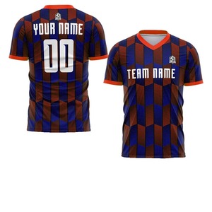 Camiseta de fútbol 2025 personalizada 3D impresa con cuello en V camiseta de fútbol para hombres camiseta de patrocinador personalizada con nombre y número - Product Image 5