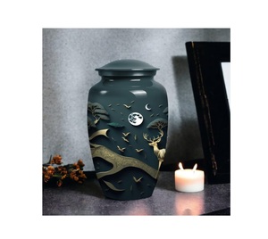 Urnas de Metal de nuevo diseño de alta calidad para cenizas humanas adultas Fabricante Exportador de India Suministros funerarios Urnas de cremación - Product Image 4