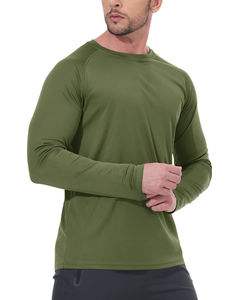 100% Polyester O-neck Long <b>Sleeves</b> T-Shirt Spring ODM Quick Dry Breathable - Product Image 1