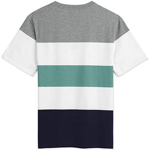 Nuevo cuello redondo diseño de logotipo personalizado Camiseta de algodón de bloque de Color liso para hombres camisas transpirables para hombres ropa al aire libre deportes Casual - Product Image 6