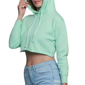 New Arrival Wholesale High Quality Customized Logo Women Crop Top Hoodie Custom Design Wholesale Full Sleeve Women Hoodies - Product Image 2