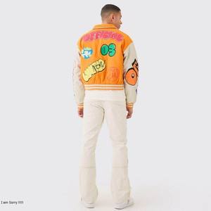 Chaqueta Universitaria de Béisbol Personalizable para Hombre con Cuero Genuino, Parches Bordados de Chenilla de Invierno, Estilo Letterman - Product Image 6