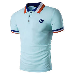 Vente chaude T-shirts pour hommes sur mesure - Tissu tricoté Vêtements décontractés Couleur unie Séchage rapide Manches courtes - Product Image 1