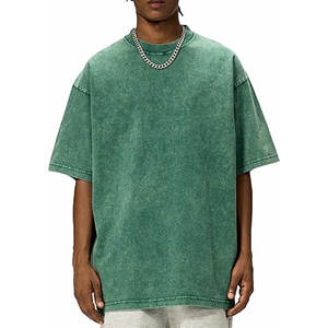 Camisetas de algodón de gran tamaño para hombre, camisetas holgadas de verano Vintage lavadas, camisetas informales de manga corta para gimnasio, camisetas transpirables para todo el día - Product Image 1