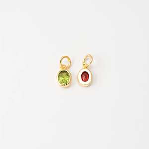 Women's 100% High Quality Polished Oval <b>Birthstone</b> <b>Charms</b> Mini Solitaire Pendants with Personalized Loose Gemstones Jewelry - Product Image 5