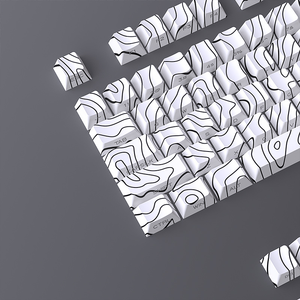 Bộ keycap in họa tiết địa hình, mặt sau in chuyển nhiệt, có đèn nền, chất liệu trong suốt - Product Image 1