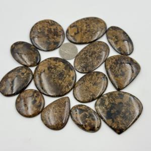 หินบรอนไซต์ธรรมชาติ AAA + 100% อัญมณีทรงหลวมปรับแต่งขนาดได้สีน้ำตาลรูปทรงหลังเบี้ยสำหรับทำเครื่องประดับ - Product Image 3