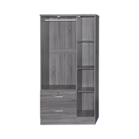 Armoire moderne contemporaine en bois à 3 portes et 2 tiroirs, fabriquée en Malaisie 12_0020, pour atelier OEM, salon, cuisine, salle à manger, hôpital