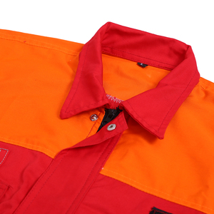 Combinaison de travail ignifugée en coton FR personnalisée de couleur orange, durable, pour hommes, uniforme de sécurité pour la lutte contre les incendies - Product Image 4