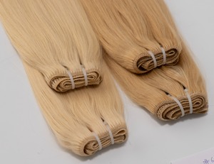 Meilleure qualité 613 blonde Remy cheveux noués à la main trame Extensions longue durée cuticules alignés directement du meilleur fournisseur indien - Product Image 5