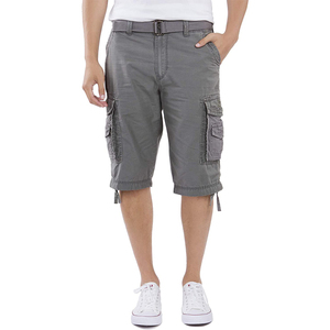 Pantalones cortos hasta la rodilla para hombre, de algodón, con bolsillos grandes, clásicos - Product Image 1