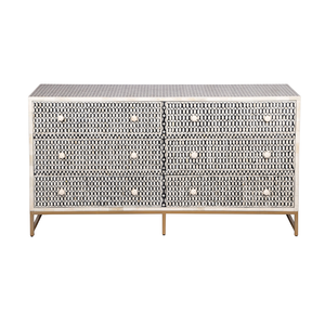 Commode compacte multifonctionnelle de luxe avec incrustation d'os Solutions de rangement peu encombrantes pour la maison, le bar ou le salon - Product Image 2