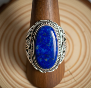 Anillo de banda de fiesta de plata 925 de alta calidad personalizado lapislázuli piedra preciosa tendencia rodio chapado en oro rosa regalo de joyería de moda - Product Image 2