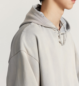 Sudaderas con Capucha Bordadas Unisex 2025, Venta Caliente, Logotipo Personalizado, Talla Grande, Forro 100% Algodón, Diseño Sólido Teñido para Invierno - Product Image 3