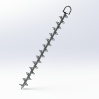 Ancre de sol spirale galvanisée robuste avec support en U, poteau hélicoïdal de 650 mm/950 mm de longueur pour jardin et construction