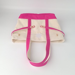 Bolsa Grande de Lona com Detalhes Contrastantes e Fecho de Zíper Superior, Ideal para Compras, Presentes, Viagens, Praia e Barco, com Bolso Frontal - Product Image 3