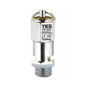 วาล์วนิรภัยทองเหลืองชุบโครเมียมปิดผนึกได้มาตรฐาน CE ขนาด 1/8 1.7 บาร์ - Product Image 1
