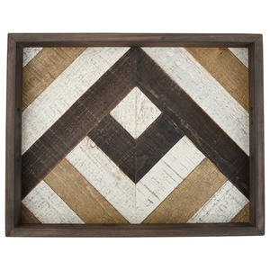 Bandeja de madera de lujo en color caoba rico con forma redonda elegante y acabado liso Perfecto para servir y exhibir elegantes - Product Image 4