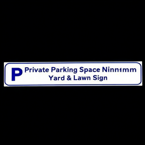 Señalización para Espacio de Estacionamiento Privado, Letrero de Aluminio para Jardín y Césped de 460x110mm en Blanco/Azul/Negro - Product Image 2