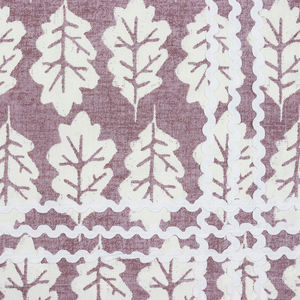 Productos textiles para el hogar de Mantel color púrpura con accesorios de encaje diseño 150X220 cm 210gsm 100% algodón hecho en La India - Product Image 2