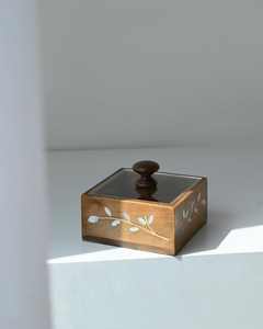 Luxury Wood Treat Box with Handmade Mother of Pearl Lid Classic Lacquer Finish for Chocolates Dates and Sweets - Product Image 4