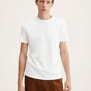 Camisetas lisas de color sólido para hombre, venta al por mayor, camisetas lisas de ropa informal ligera de talla grande - Product Image 1