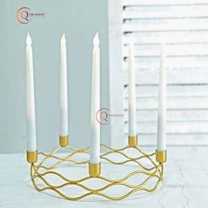 Portavelas decorativo elegante hecho de soporte de Metal, tarro de vela único, portavelas moderno de Navidad y cualquier festival - Product Image 5