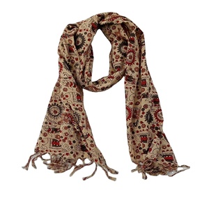 Dernier stylisé élégant Designer Kalamkari numérique imprimé 100% Modal écharpe en lin pour les femmes nouveaux imprimés approvisionnement en vrac - Product Image 1