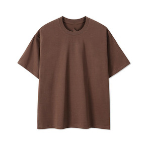 T-shirt à col rond en coton mélangé de haute qualité avec logo personnalisé OEM 210g 40 pièces - Product Image 4