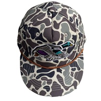 Gorra de lona retro de camuflaje sin estructura 256, estilo camionero, para papá, con cuerda, a la moda, snapback, para pesca