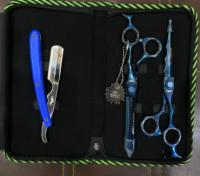 Nouveauté, ciseaux de barbier professionnels, kit de rasoir, acier inoxydable de haute qualité, durable, couleur personnalisée, outil de salon, logo personnalisé