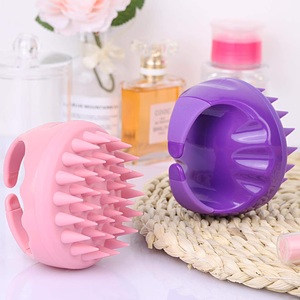 Hair Scalp <b>Massage</b> Brush Comb Silicone Bristles Handle Shampoo Brush Deep Clean Health Beauty 5 colour options - Product Image 2