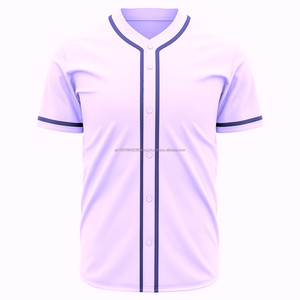 100% poliéster transpirable béisbol Softball Jersey totalmente sublimación conjunto de ropa deportiva diseño liso personalizable logotipo personalizado - Product Image 1