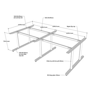 Modern Minimalist 4-seater Oval <b>Office</b>/Dining <b>Table</b> with Metal Legs-TIO HCTO008 - Product Image 4