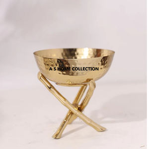 Recién lanzado, latón, acabado antiguo, decorativo, forma de asta de Metal, mango de diseño, utensilios de cocina, tazón para mezclar - Product Image 5