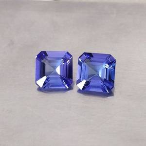 Piedra de tanzanita Natural de calidad fina de 7mm, corte Asscher, piedras preciosas calibradas sueltas sin calentar para ajuste de fabricación de joyas en venta al por mayor - Product Image 1