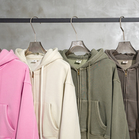Sudaderas con capucha de algodón suave con cremallera para mujer