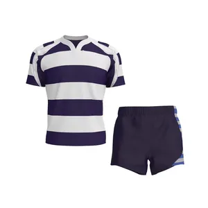 Uniforme de rugby pour hommes de haute qualité, maillot de football personnalisé imprimé, élégant, 100% polyester, antibactérien, entièrement sublimé - Product Image 5