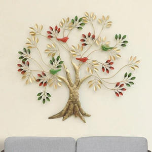 Arte de pared de árbol de hierro de Metal chapado en oro, diseño único, arte de pared tradicional antiguo, decoración del hogar, tiempo de lujo, acento, arte de moda - Product Image 1