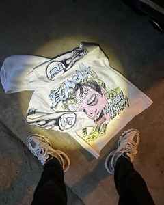 Harajuku Money Face Print hommes sweats à capuche graphique y2k top sweat à capuche surdimensionné homme hoodi Couples américain streetwear goth hommes vêtements - Product Image 4