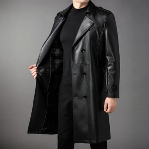 Manteau à manches en cuir pour hommes Urban Rebel Shadow Ridge Midnight Edge Thunderbolt Hide Stellar Rebel Veste PU Slim Vintage Blazer pour hommes - Product Image 4